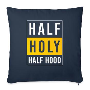 Half Holly Half Hood - Sofa pillowcase 17,3'' x 17,3'' (45 x 45 cm) - navy - Front