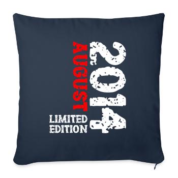 2014 Août Édition Limitée 9ème Tenue Anniversaire - Housse de coussin décorative 45 x 45 cm - bleu marine - Devant