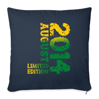 2014 Août Édition Limitée 9ème Tenue Anniversaire - Housse de coussin décorative 45 x 45 cm - bleu marine - Devant