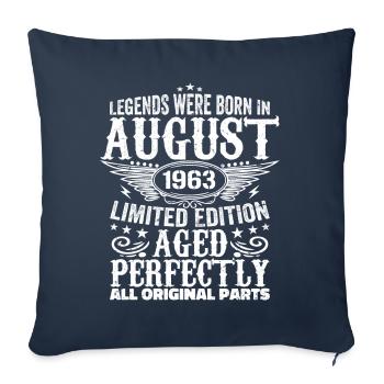 Août 1963 Jubilé 1963 Légendes Août - Housse de coussin décorative 45 x 45 cm - bleu marine - Devant