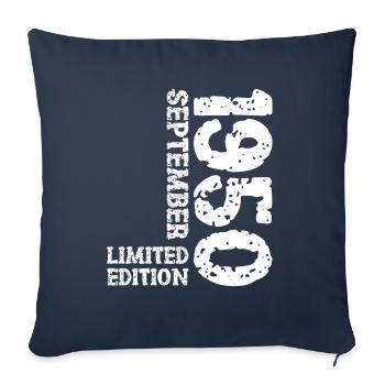 1950 September Limited Edition 73rd Birthday Decoration - Sofa pillowcase 17,3'' x 17,3'' (45 x 45 cm) - navy - Front