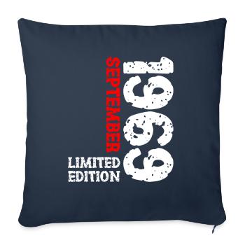 1969 September Limited Edition 54th Birthday Deco - Sofa pillowcase 17,3'' x 17,3'' (45 x 45 cm) - navy - Front