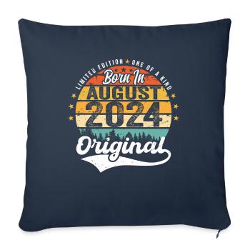 August 2024 Geburtstag Geschenkideen 2024 August - Sofakissenbezug 45 x 45 cm - Navy - Vorne
