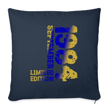 1984 Septembre Edition Limitée 39th Birthday Deco - Housse de coussin décorative 45 x 45 cm - bleu marine - Devant