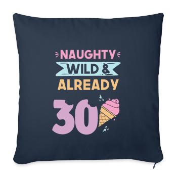 Geschenk 30 Jahre Geburtstag Eis essen - Sofakissenbezug 45 x 45 cm - Navy - Vorne