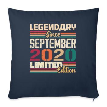 September 2020 Anniversary 2020 September Gift - Sofa pillowcase 17,3'' x 17,3'' (45 x 45 cm) - navy - Front