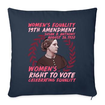 Woman Rights 1 - Sofa pillowcase 17,3'' x 17,3'' (45 x 45 cm) - navy - Front
