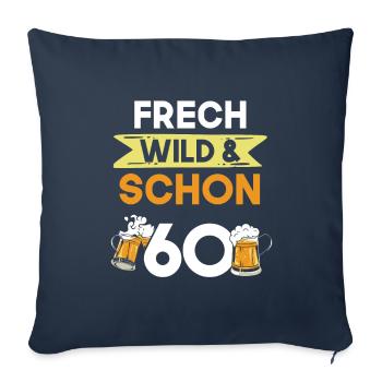 Geschenk 60 Jahre Geburtstag Bier Biertrinker - Sofakissenbezug 45 x 45 cm - Navy - Vorne
