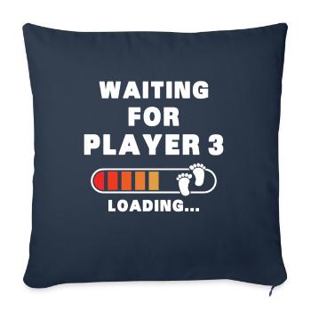 Erstes Mal Papa Mama Papa Mama Erstes Kind - Sofakissenbezug 45 x 45 cm - Navy - Vorne