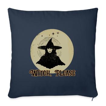 Hexe, bitte, Halloween - Sofakissenbezug 45 x 45 cm - Navy - Vorne
