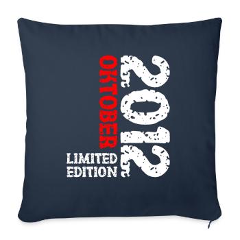 2012 octobre édition limitée 11e anniversaire décoration - Housse de coussin décorative 45 x 45 cm - bleu marine - Devant