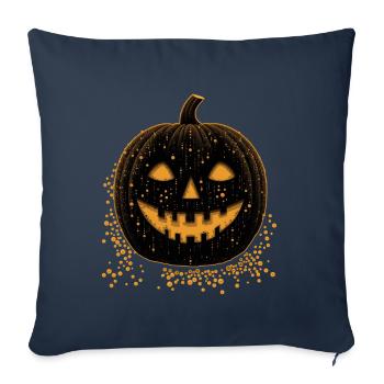 Lanterne Black Jack O - Housse de coussin décorative 45 x 45 cm - bleu marine - Devant