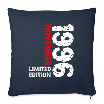 1996 novembre édition limitée 27e anniversaire décoration - Housse de coussin décorative 45 x 45 cm - bleu marine - Devant