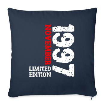 1997 November Limited Edition 26. Geburtstag Deko - Sofakissenbezug 45 x 45 cm - Navy - Vorne