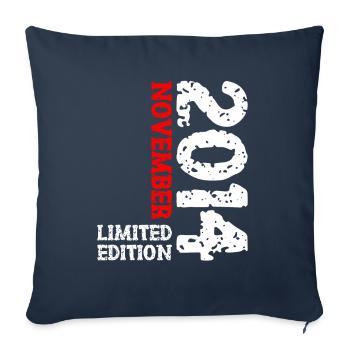 2014 Novembre Édition Limitée 9ème Anniversaire Décoration - Housse de coussin décorative 45 x 45 cm - bleu marine - Devant