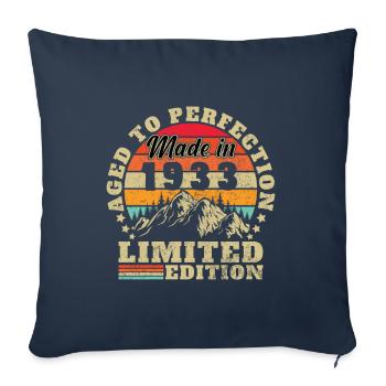 Vintage 1933 Vintage cadeau d’anniversaire rétro - Housse de coussin décorative 45 x 45 cm - bleu marine - Devant