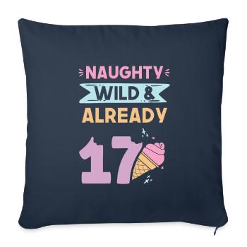 17 Jahre Geburtstag Eis essen - Sofakissenbezug 45 x 45 cm - Navy - Vorne