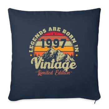 1997 Vintage Born In 1997 Birthday Gift - Sofa pillowcase 17,3'' x 17,3'' (45 x 45 cm) - navy - Front