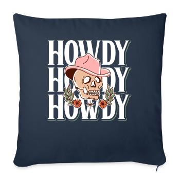 Howdy Western Vibes Country Ranch Life Rodeo - Sofakissenbezug 45 x 45 cm - Navy - Vorne