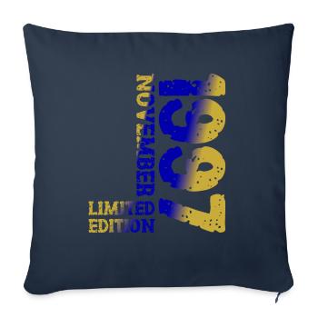 1997 November Limited Edition 26. Geburtstag Deko - Sofakissenbezug 45 x 45 cm - Navy - Vorne