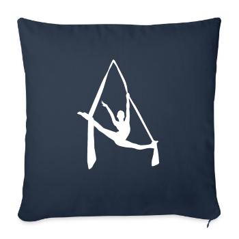 Aerial Silks Dancer Aerialist Air Yoga Acrobaties - Housse de coussin décorative 45 x 45 cm - bleu marine - Devant