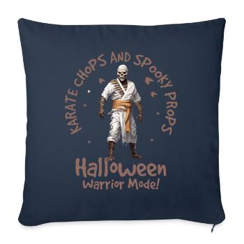 Appréciation de l’instructeur de karaté Halloween - Housse de coussin décorative 45 x 45 cm - bleu marine - Devant
