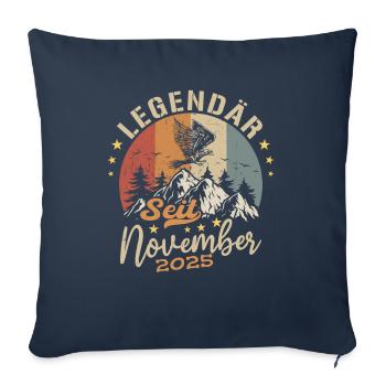 Legendär Seit November 2025 - 2025 - Sofakissenbezug 45 x 45 cm - Navy - Vorne