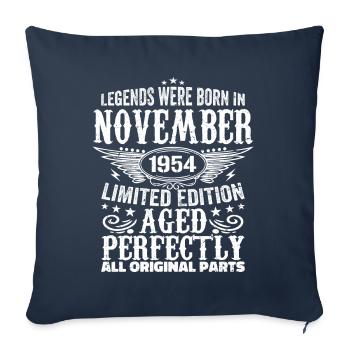 Legendary since November 1954 - 1954 November - Sofa pillowcase 17,3'' x 17,3'' (45 x 45 cm) - navy - Front