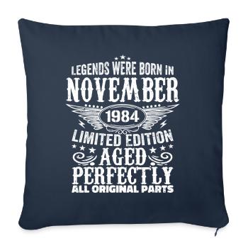 Legendary since November 1984 - 1984 November - Sofa pillowcase 17,3'' x 17,3'' (45 x 45 cm) - navy - Front