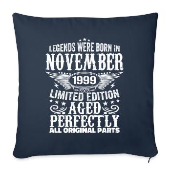 Legendary since November 1999 - 1999 November - Sofa pillowcase 17,3'' x 17,3'' (45 x 45 cm) - navy - Front