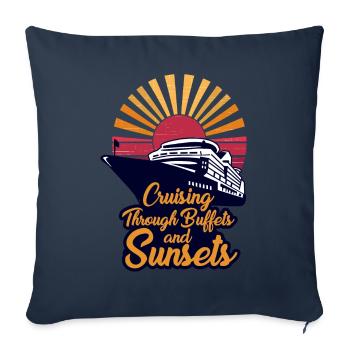 Cruisin Mom And Son Ship Vacation Cruise - Sofa pillowcase 17,3'' x 17,3'' (45 x 45 cm) - navy - Front
