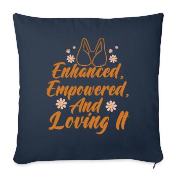 New Boobs New Me Congratulations Surgery Recovery - Sofa pillowcase 17,3'' x 17,3'' (45 x 45 cm) - navy - Front