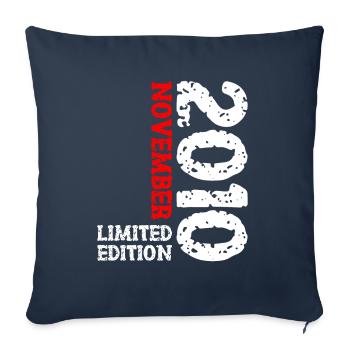 2010 Novembre Édition Limitée 13ème Anniversaire Décoration - Housse de coussin décorative 45 x 45 cm - bleu marine - Devant