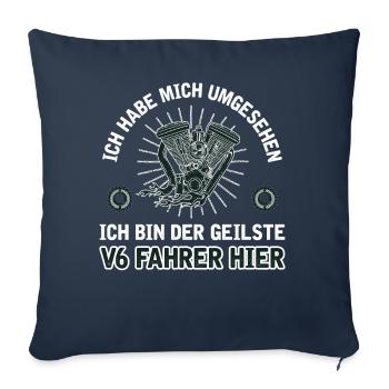 6 Zylinder Tuner Tuning V6 - Sofakissenbezug 45 x 45 cm - Navy - Vorne