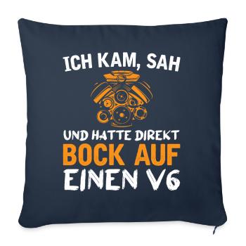 6 Zylinder Tuner Tuning V6 - Sofakissenbezug 45 x 45 cm - Navy - Vorne