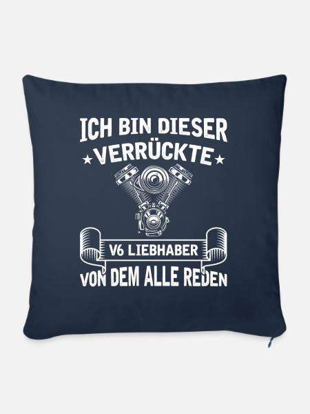 6 Zylinder Tuner Tuning V6 - Sofakissenbezug 45 x 45 cm - Navy