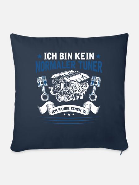 6 Zylinder Tuner Tuning V6 - Sofakissenbezug 45 x 45 cm - Navy