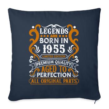 Legends are Born In 1955 Birthday Gift -1955 - Sofa pillowcase 17,3'' x 17,3'' (45 x 45 cm) - navy - Front