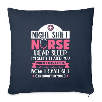 Night Shift Nurse - Sofakissenbezug 45 x 45 cm - Navy - Vorne