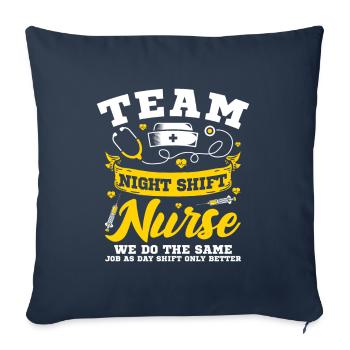Team Night Shift Nurse - Sofakissenbezug 45 x 45 cm - Navy - Vorne