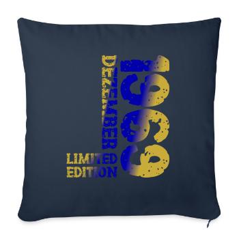 1969 December Limited Edition 54th Birthday Decoration - Sofa pillowcase 17,3'' x 17,3'' (45 x 45 cm) - navy - Front