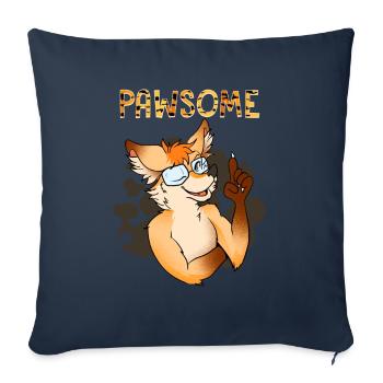 Pawsome I Furry Fandom Cospaly - Sofa pillowcase 17,3'' x 17,3'' (45 x 45 cm) - navy - Front