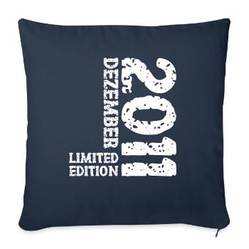2011 Décembre Édition Limitée 12e Anniversaire Décoration - Housse de coussin décorative 45 x 45 cm - bleu marine - Devant
