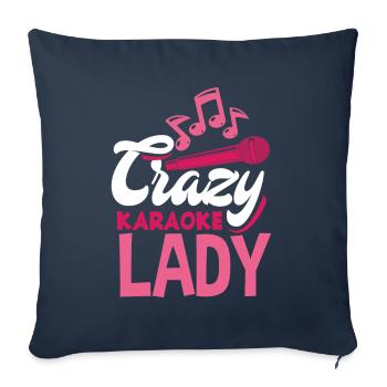 Chanteur de karaoké Chanteur de karaoké Musique - Housse de coussin décorative 45 x 45 cm - bleu marine - Devant