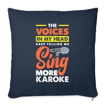 Chanteur de karaoké Chanteur de karaoké Musique - Housse de coussin décorative 45 x 45 cm - bleu marine - Devant