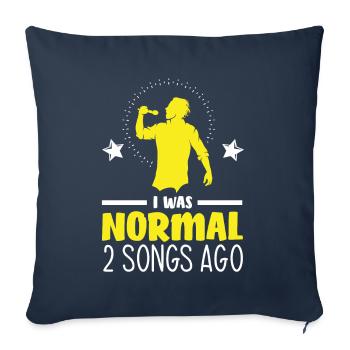 Chanteur de karaoké Chanteur de karaoké Musique - Housse de coussin décorative 45 x 45 cm - bleu marine - Devant
