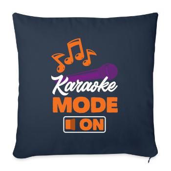 Chanteur de karaoké Chanteur de karaoké Musique - Housse de coussin décorative 45 x 45 cm - bleu marine - Devant