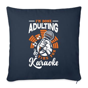 Chanteur de karaoké Chanteur de karaoké Musique - Housse de coussin décorative 45 x 45 cm - bleu marine - Devant