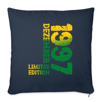 1997 Dezember Limited Edition 26. Geburtstag Deko - Sofakissenbezug 45 x 45 cm - Navy - Vorne