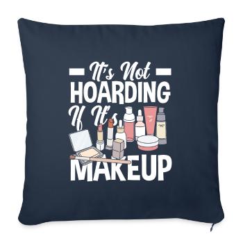Drôle de maquillage maquilleur artiste cadeau - Housse de coussin décorative 45 x 45 cm - bleu marine - Devant
